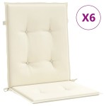 vidaXL Perne cu spătar mic, 6 buc., crem, 100x50x3 cm, textil oxford vidaXL Perne cu spătar mic, 6 buc., crem, 100x50x3 cm, textil oxford