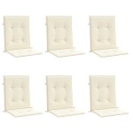 vidaXL Perne cu spătar mic, 6 buc., crem, 100x50x3 cm, textil oxford vidaXL Perne cu spătar mic, 6 buc., crem, 100x50x3 cm, textil oxford