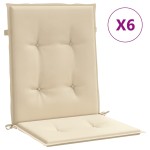 vidaXL Perne cu spătar mic, 6 buc., bej, 100x50x3 cm, textil oxford vidaXL Perne cu spătar mic, 6 buc., bej, 100x50x3 cm, textil oxford