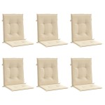 vidaXL Perne cu spătar mic, 6 buc., bej, 100x50x3 cm, textil oxford vidaXL Perne cu spătar mic, 6 buc., bej, 100x50x3 cm, textil oxford