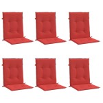 vidaXL Perne cu spătar mic, 6 buc., roșu, 100x50x3 cm, textil oxford vidaXL Perne cu spătar mic, 6 buc., roșu, 100x50x3 cm, textil oxford