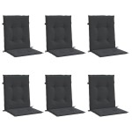 vidaXL Perne cu spătar mic, 6 buc., negru, 100x50x3 cm, textil oxford vidaXL Perne cu spătar mic, 6 buc., negru, 100x50x3 cm, textil oxford