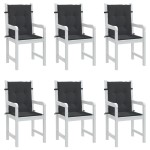 vidaXL Perne cu spătar mic, 6 buc., negru, 100x50x3 cm, textil oxford vidaXL Perne cu spătar mic, 6 buc., negru, 100x50x3 cm, textil oxford