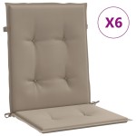 vidaXL Perne cu spătar mic, 6 buc. gri taupe 100x50x3 cm textil oxford vidaXL Perne cu spătar mic, 6 buc. gri taupe 100x50x3 cm textil oxford