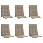 vidaXL Perne cu spătar mic, 6 buc. gri taupe 100x50x3 cm textil oxford vidaXL Perne cu spătar mic, 6 buc. gri taupe 100x50x3 cm textil oxford