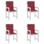 vidaXL Perne cu spătar mic, 4 buc. roșu vin 100x50x3 cm textil oxford vidaXL Perne cu spătar mic, 4 buc. roșu vin 100x50x3 cm textil oxford