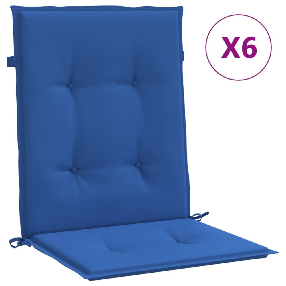 vidaXL Perne cu spătar mic, 6 buc. albastru 100x50x3 cm textil oxford