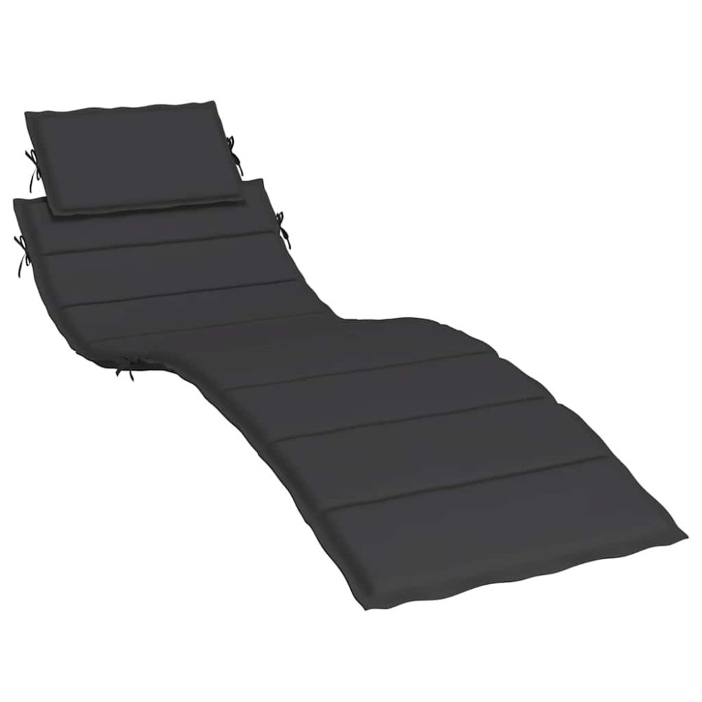 vidaXL Pernă de șezlong, negru, 186x58x4 cm, textil oxford