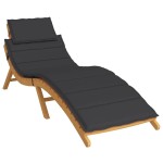 vidaXL Pernă de șezlong, negru, 186x58x4 cm, textil oxford vidaXL Pernă de șezlong, negru, 186x58x4 cm, textil oxford