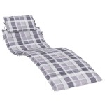 vidaXL Pernă de șezlong, gri carouri, 186x58x4 cm, textil oxford vidaXL Pernă de șezlong, gri carouri, 186x58x4 cm, textil oxford