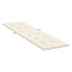 vidaXL Pernă de șezlong, crem, (75+105) x 50 x 4 cm vidaXL Pernă de șezlong, crem, (75+105) x 50 x 4 cm
