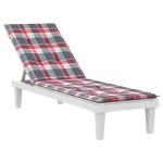 vidaXL Pernă de șezlong, roșu carouri, (75+105) x 50 x 4 cm vidaXL Pernă de șezlong, roșu carouri, (75+105) x 50 x 4 cm