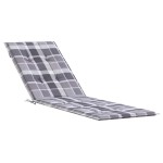 vidaXL Pernă de șezlong, gri carouri (75+105) x 50 x 4 cm vidaXL Pernă de șezlong, gri carouri (75+105) x 50 x 4 cm