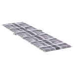 vidaXL Pernă de șezlong, gri carouri (75+105) x 50 x 4 cm vidaXL Pernă de șezlong, gri carouri (75+105) x 50 x 4 cm