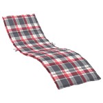 vidaXL Pernă de șezlong, roșu carouri, 200x50x3 cm, textil oxford vidaXL Pernă de șezlong, roșu carouri, 200x50x3 cm, textil oxford
