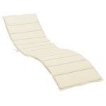 vidaXL Pernă de șezlong, crem, 200x60x3 cm, textil oxford vidaXL Pernă de șezlong, crem, 200x60x3 cm, textil oxford
