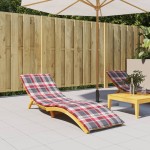 vidaXL Pernă de șezlong, roșu carouri, 200x60x3 cm, textil oxford vidaXL Pernă de șezlong, roșu carouri, 200x60x3 cm, textil oxford