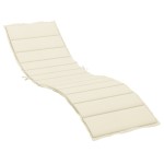 vidaXL Pernă de șezlong, crem, 200x70x3 cm, textil oxford vidaXL Pernă de șezlong, crem, 200x70x3 cm, textil oxford