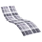 vidaXL Pernă de șezlong, gri carouri, 200x70x3 cm, textil Oxford vidaXL Pernă de șezlong, gri carouri, 200x70x3 cm, textil Oxford