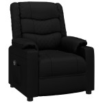 vidaXL Fotoliu rabatabil electric, negru, piele ecologică