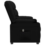 vidaXL Fotoliu rabatabil electric, negru, piele ecologică