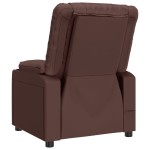 vidaXL Fotoliu rabatabil electric, maro, piele ecologică