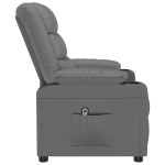 vidaXL Fotoliu rabatabil electric, gri, piele ecologică