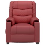 vidaXL Fotoliu rabatabil electric, roșu vin, piele ecologică