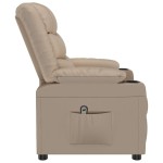 vidaXL Fotoliu rabatabil electric, cappuccino, piele ecologică