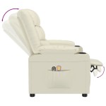 vidaXL Fotoliu de masaj electric, crem, piele ecologică vidaXL Fotoliu de masaj electric, crem, piele ecologică
