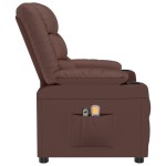 vidaXL Fotoliu de masaj electric, maro, piele ecologică vidaXL Fotoliu de masaj electric, maro, piele ecologică