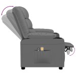 vidaXL Fotoliu de masaj electric, gri, piele ecologică vidaXL Fotoliu de masaj electric, gri, piele ecologică