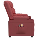 vidaXL Fotoliu de masaj electric, roșu vin, piele ecologică vidaXL Fotoliu de masaj electric, roșu vin, piele ecologică