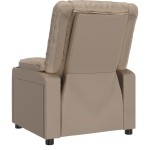 vidaXL Fotoliu de masaj electric, cappuccino, piele ecologică