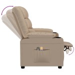 vidaXL Fotoliu de masaj electric, cappuccino, piele ecologică