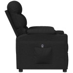 vidaXL Fotoliu rabatabil electric, negru, material textil