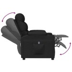 vidaXL Fotoliu rabatabil electric, negru, material textil