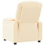 vidaXL Fotoliu rabatabil electric, crem, material textil