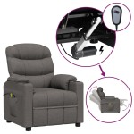 vidaXL Fotoliu de masaj electric rabatabil, gri închis, textil vidaXL Fotoliu de masaj electric rabatabil, gri închis, textil
