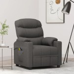 vidaXL Fotoliu de masaj electric rabatabil, gri închis, textil vidaXL Fotoliu de masaj electric rabatabil, gri închis, textil