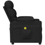 vidaXL Fotoliu de masaj electric rabatabil, negru, textil