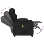 vidaXL Fotoliu de masaj electric rabatabil, negru, textil