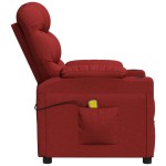 vidaXL Fotoliu de masaj electric rabatabil, roșu vin, textil vidaXL Fotoliu de masaj electric rabatabil, roșu vin, textil