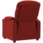 vidaXL Fotoliu de masaj electric rabatabil, roșu vin, textil vidaXL Fotoliu de masaj electric rabatabil, roșu vin, textil