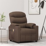 vidaXL Fotoliu de masaj electric, maro, material textil vidaXL Fotoliu de masaj electric, maro, material textil