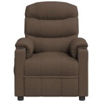vidaXL Fotoliu de masaj electric, maro, material textil vidaXL Fotoliu de masaj electric, maro, material textil