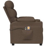 vidaXL Fotoliu de masaj electric, maro, material textil vidaXL Fotoliu de masaj electric, maro, material textil