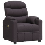 vidaXL Fotoliu de masaj electric, maro închis, material textil vidaXL Fotoliu de masaj electric, maro închis, material textil