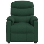 vidaXL Fotoliu de masaj electric, verde închis, material textil vidaXL Fotoliu de masaj electric, verde închis, material textil
