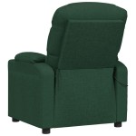 vidaXL Fotoliu de masaj electric, verde închis, material textil vidaXL Fotoliu de masaj electric, verde închis, material textil